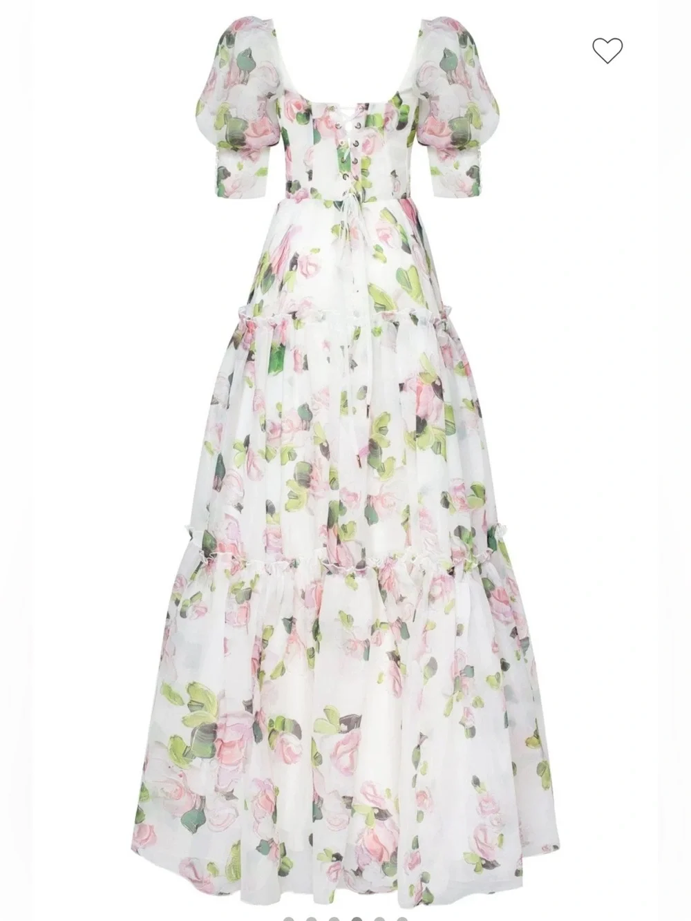 Milla Nova - Apple Blossom Feminine voluminous sheer sleeves dress